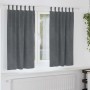 Cortinas con cortinas 2 pcs Gris claro 140 x 175 cm Terciopelo