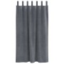 Cortinas con cortinas 2 pcs Gris claro 140 x 175 cm Terciopelo
