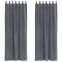 Cortinas con cortinas 2 pcs Gris claro 140 x 225 cm Terciopelo