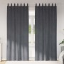 Cortinas con cortinas 2 pcs Gris claro 140 x 260 cm Terciopelo