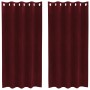 Cortinas 2 pcs Rojo vino tinto 140 x 175 cm Terciopelo