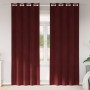 Cortinas 2 pcs Rojo vino tinto 140 x 225 cm Terciopelo