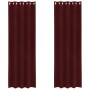 Cortinas 2 pcs Rojo vino tinto 140 x 260 cm Terciopelo