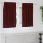 Cortinas 2 pcs Rojo vino tinto 140 x 140 cm Terciopelo