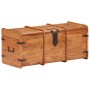 Baúl de almacenamiento de madera maciza de acacia 90x40x40 cm