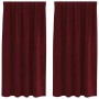 Cortinas 2 pcs Rojo vino tinto 140 x 175 cm Terciopelo