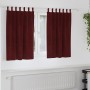 Cortinas 2 pcs Rojo vino tinto 140 x 140 cm Terciopelo