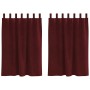 Cortinas 2 pcs Rojo vino tinto 140 x 140 cm Terciopelo