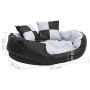 Cojín para perro reversible y lavable gris y negro 85x70x20 cm de vidaXL, Camas para perros - Ref: Foro24-171208, Precio: 55,...