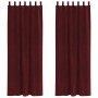Cortinas 2 pcs Rojo vino tinto 140 x 245 cm Terciopelo