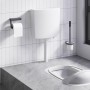 Cisterna de inodoro con entrada de agua inferior blanca 3/6 L