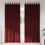 Cortinas con cortinas 2 pcs Rojo vino 140 x 260 cm Terciopelo