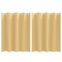 Cortinas con cortinas 2 pcs Beige Poliéster