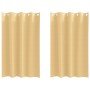Cortinas con cortinas 2 pcs Beige 175x140cm Poliéster