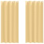 Cortinas con cortinas 2 pcs Beige Poliéster