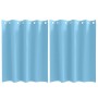 Cortinas con cortinas 2 pcs Azul claro 140x140cm Poliéster