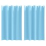 Cortinas con cortinas 2 pcs Azul claro Poliéster
