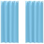 Cortinas con cortinas 2 pcs Azul claro 260x140cm Poliéster