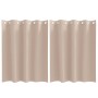 Cortinas con cortinas 2 pcs Taupé Poliéster