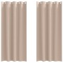 Cortinas con cortinas 2 pcs Taupé Poliéster