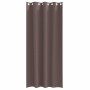 Cortinas con cortinas 2 pcs Marrón oscuro Poliéster