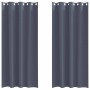 Cortinas con cortinas 2 pcs Antracita 225x140cm Poliéster
