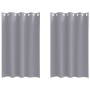Cortinas con cortinas 2 pcs Gris claro Poliéster
