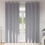 Cortinas con cortinas 2 pcs Gris claro Poliéster