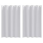 Cortinas con cortinas 2 pcs Gris pálido 175x140cm Poliéster