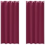 Cortinas con cortinas 2 pcs Rojo vino Poliéster