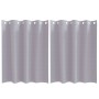 Cortinas con cortinas 2 pcs Gris metálico 140x140cm Poliéster