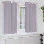 Cortinas con cortinas 2 pcs Gris metálico Poliéster