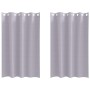 Cortinas con cortinas 2 pcs Gris metálico Poliéster