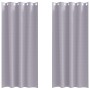 Cortinas con cortinas 2 pcs Gris metálico Poliéster
