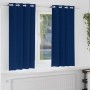 Cortinas con cortinas 2 pcs Azul oscuro Poliéster