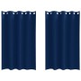 Cortinas con cortinas 2 pcs Azul oscuro Poliéster
