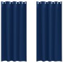 Cortinas con cortinas 2 pcs Azul oscuro 245x140cm Poliéster