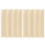 Cortinas con cortinas 2 pcs Crema Poliéster