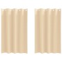 Cortinas con cortinas 2 pcs Crema Poliéster