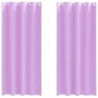 Cortinas con cortinas 2 pcs Morado Poliéster