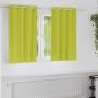 Cortinas con cortinas 2 pcs Verde manzana Poliéster