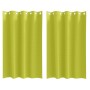 Cortinas con cortinas 2 pcs Verde manzana Poliéster