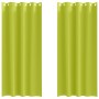 Cortinas con cortinas 2 pcs Verde manzana 225x140cm Poliéster