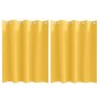Cortinas con cortinas 2 pcs Amarillo mostaza Poliéster