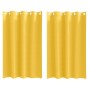Cortinas con cortinas 2 pcs Amarillo mostaza Poliéster