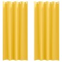 Cortinas con cortinas 2 pcs Amarillo mostaza Poliéster