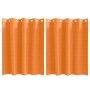 Cortinas con cortinas 2 pcs Naranja brillante Poliéster