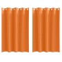 Cortinas 2 pcs Naranja brillante 175x140cm Poliéster