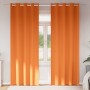 Cortinas con cortinas 2 pcs Naranja brillante Poliéster