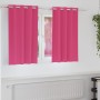 Cortinas con cortinas 2 pcs Rosa brillante Poliéster